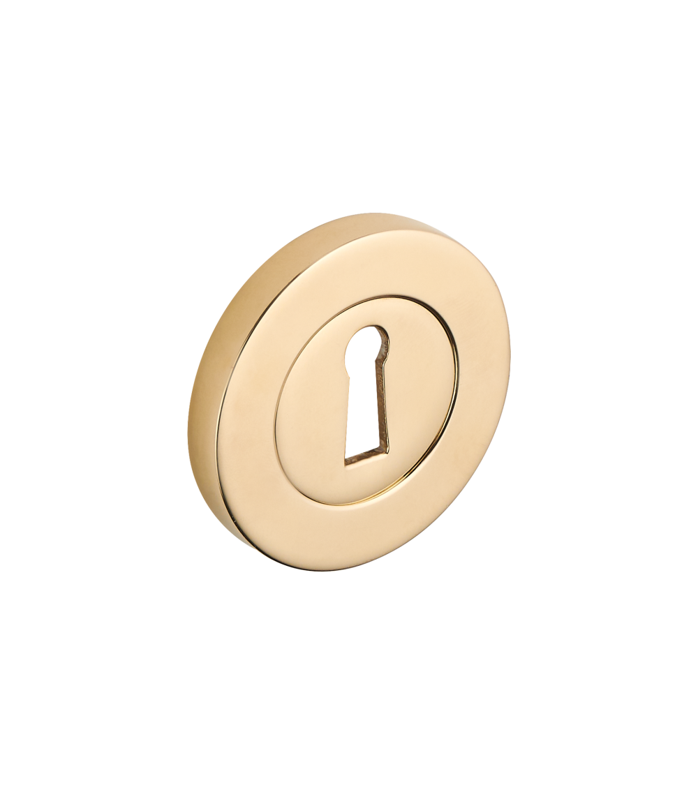 Round rose with concealed screws - keyhole - R4CL -