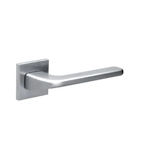 Satin chrome DIVO door handle designer ironmongery