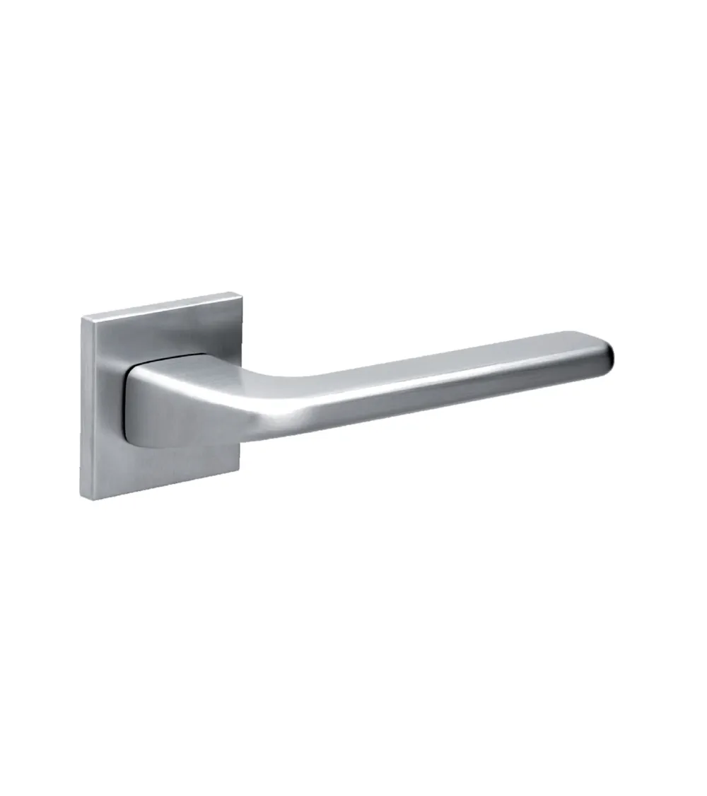 Satin chrome DIVO door handle designer ironmongery