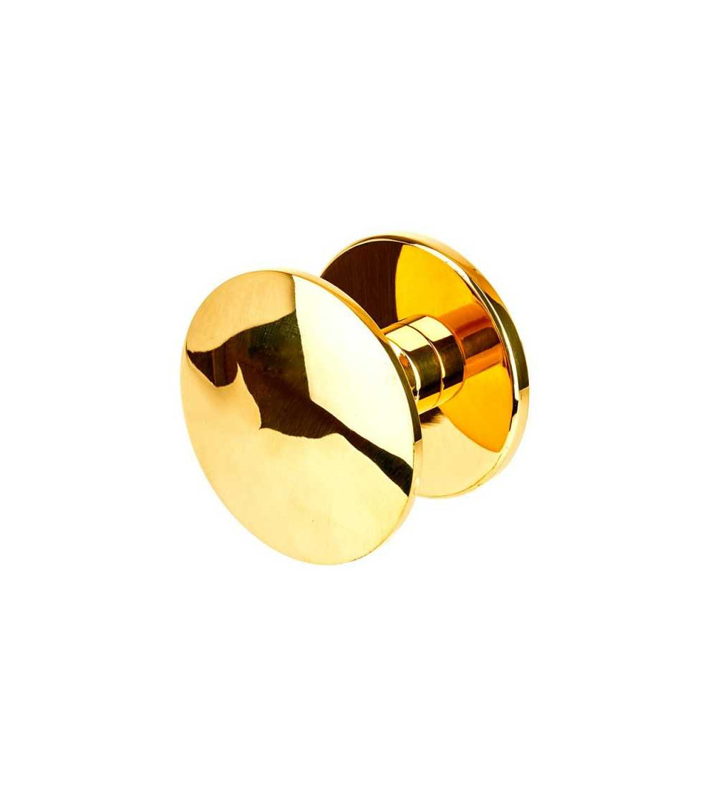 Round domed brass pull knob B607