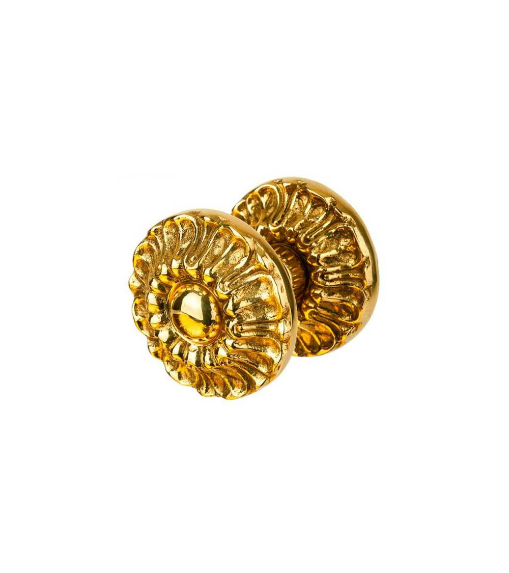 Moulded brass pull knob "Marguerite" B518