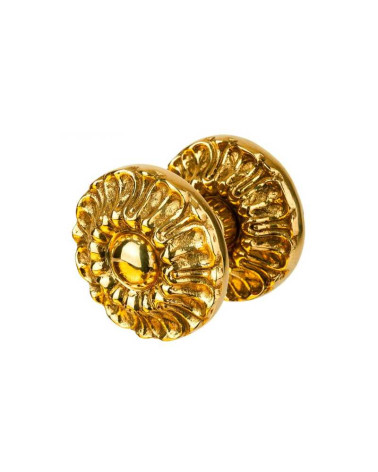 Moulded brass pull knob "Marguerite" B518