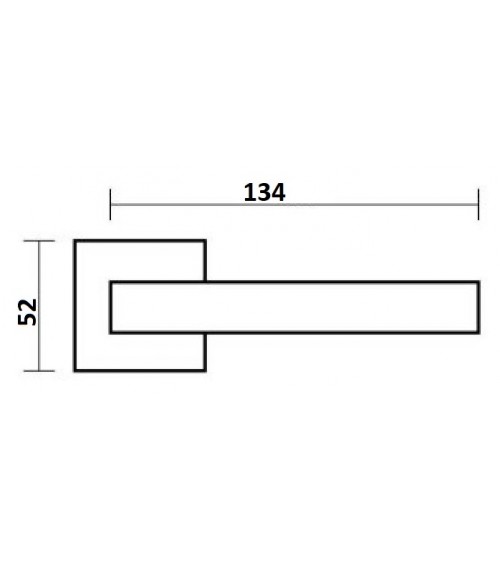 Polished chrome ZOE door handle designer handle