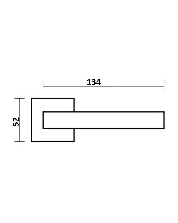ZOE door handle with dimensions