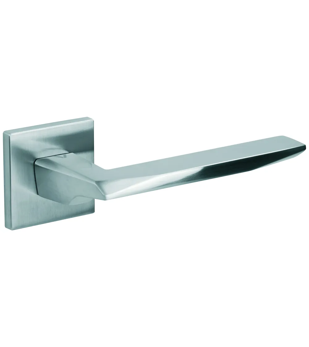 Satin chrome ZOE door handle designer handle