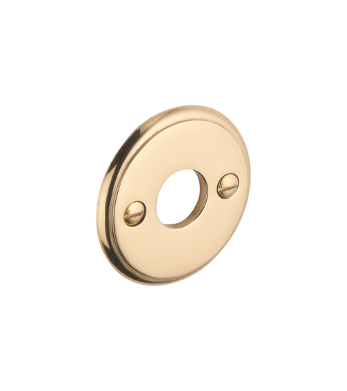 Round rosette with ogee moulding and visible screws - handle hole - E14TB