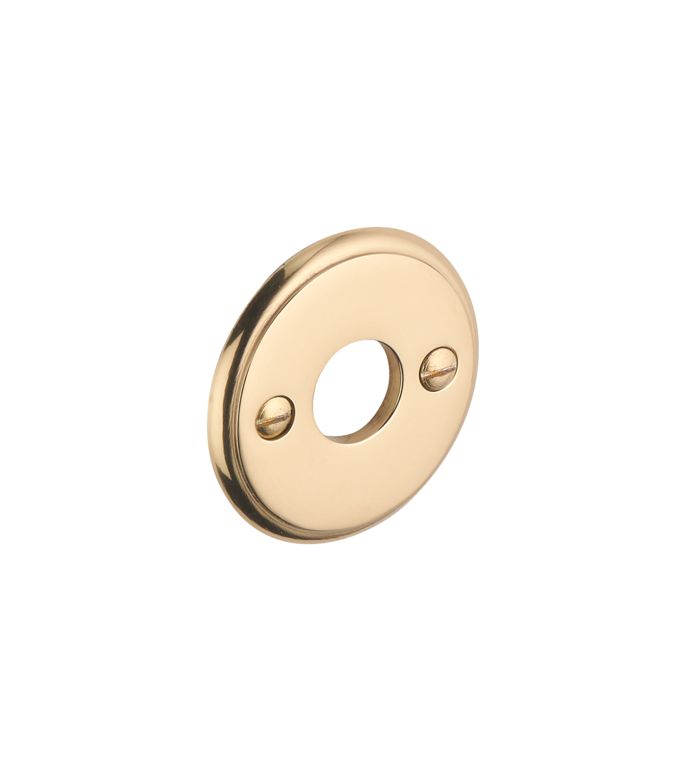 Round rosette with ogee moulding and visible screws - handle hole - E14TB