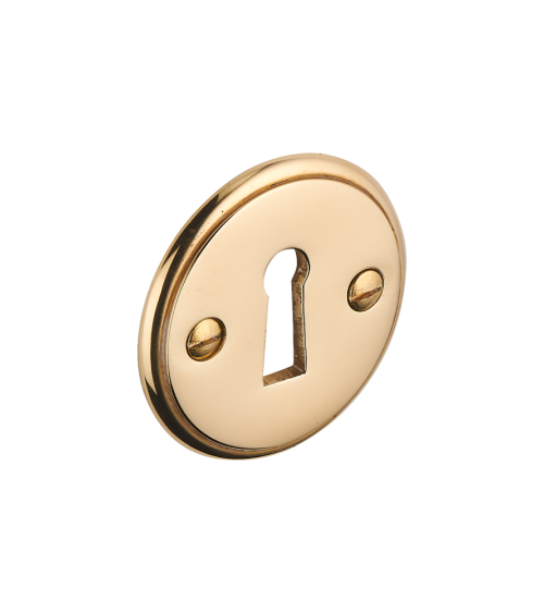 Round rosette with ogee moulding and visible screws - keyhole - E14CL