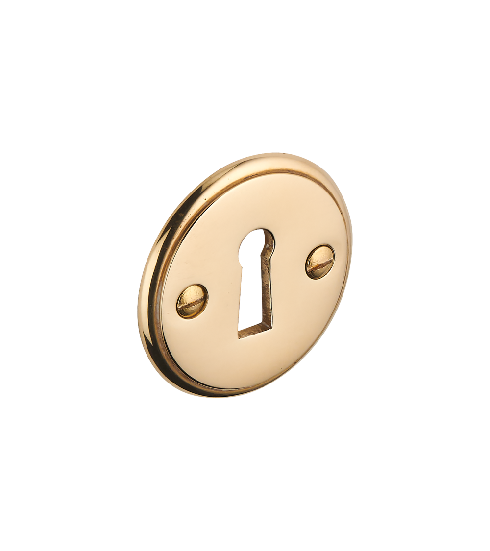 Round rosette with ogee moulding and visible screws - keyhole - E14CL