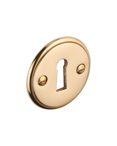 Round rosette with ogee moulding and visible screws - keyhole - E14CL
