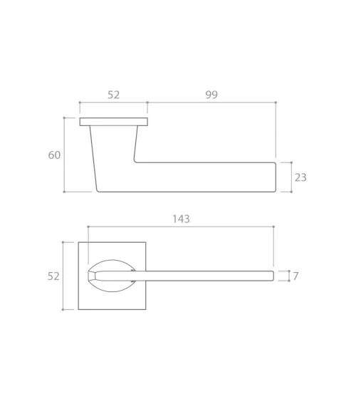 White Harmony door handle design handle