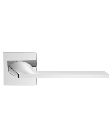 Polished chrome Harmony door handle design handle front view