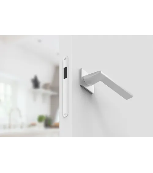 Satin chrome Harmony door handle design handle