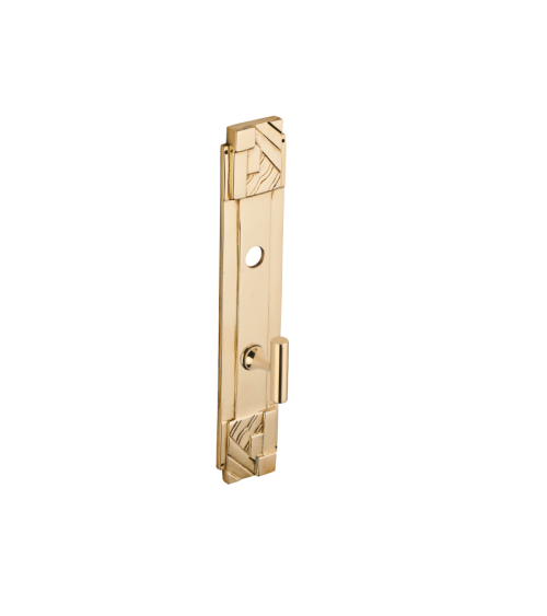 Art Deco backplate set with tube knob - lock/unlock - P361CONDB27