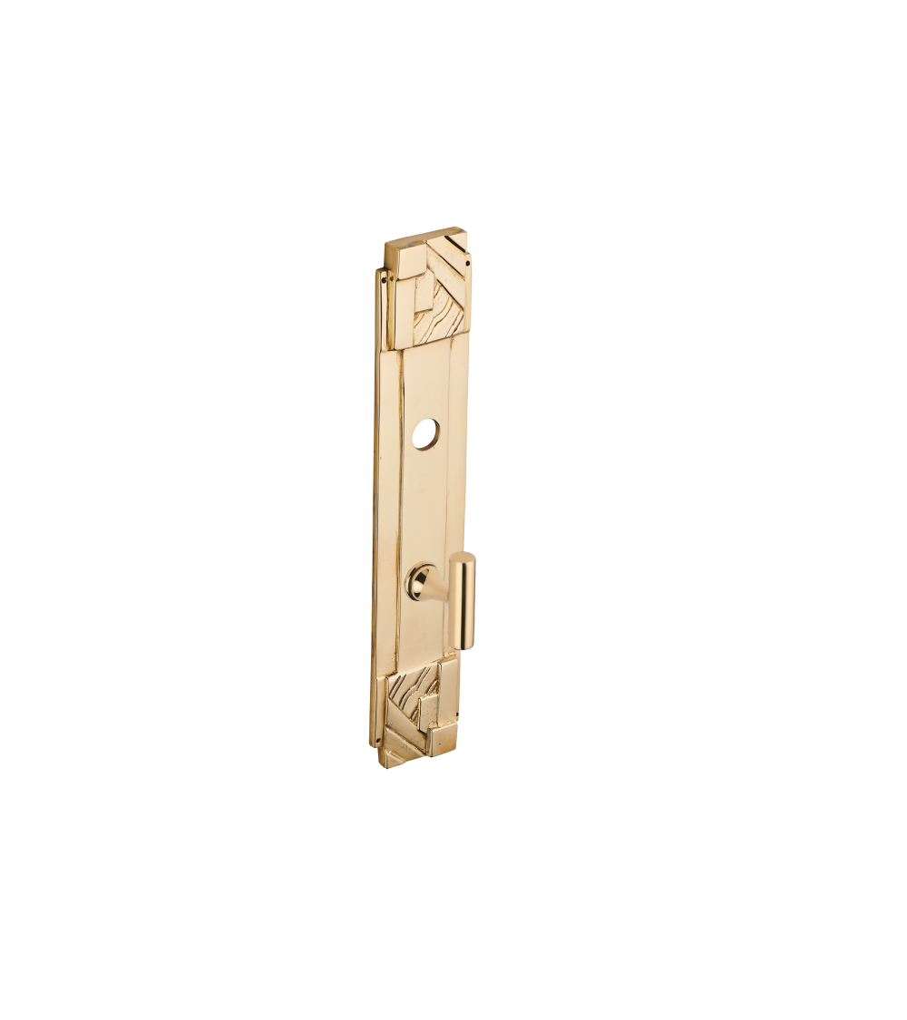 Art Deco backplate set with tube knob - lock/unlock - P361CONDB27