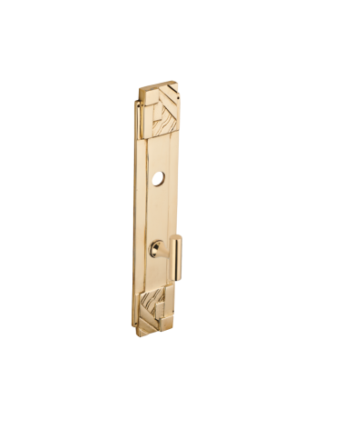 Art Deco backplate set with tube knob - lock/unlock - P361CONDB27