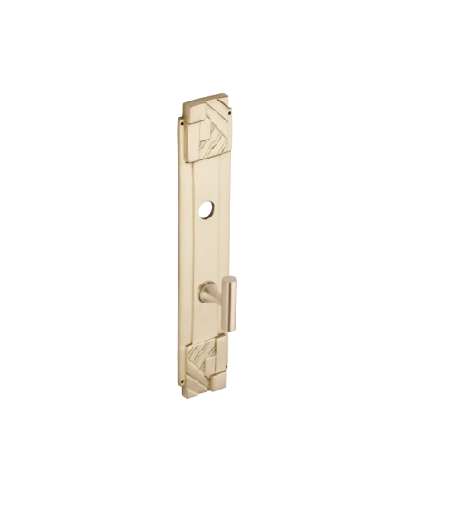 Art Deco backplate set with tube knob - lock/unlock - P361CONDB27