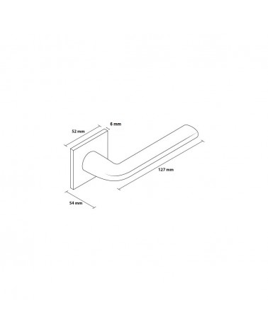 Scandi Slim door handle with dimensions