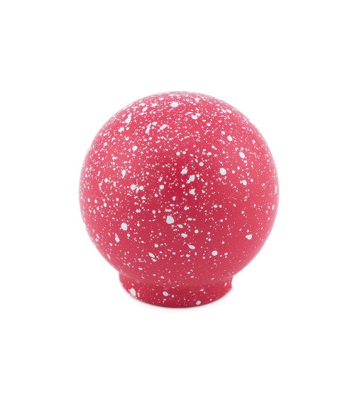 Beech wood furniture knob in dark pink/white Mix designer handle