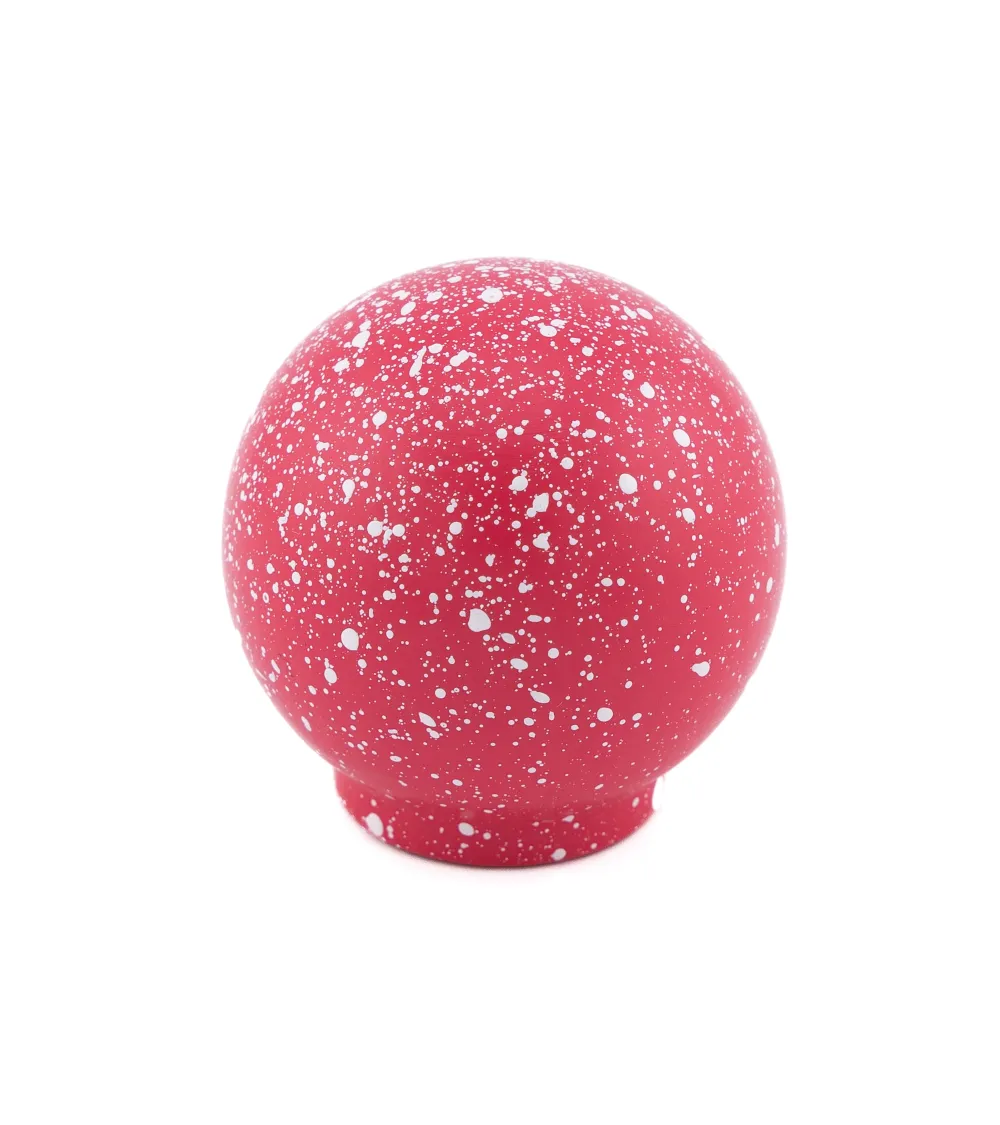 Beech wood furniture knob in dark pink/white Mix designer handle