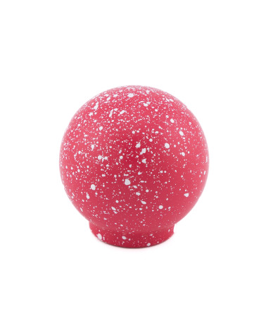 Beech wood furniture knob in dark pink/white Mix designer handle