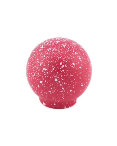 Beech wood furniture knob in dark pink/white Mix designer handle