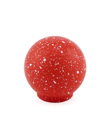 Beech wood furniture knob in red/white Mix designer handle