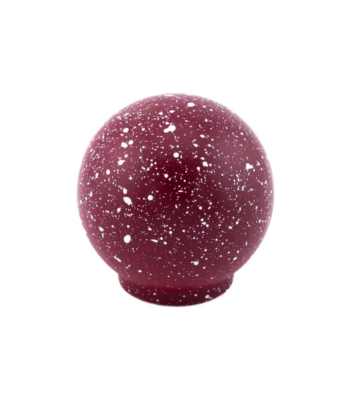 Beech wood furniture knob in wine red/white Mix designer handle