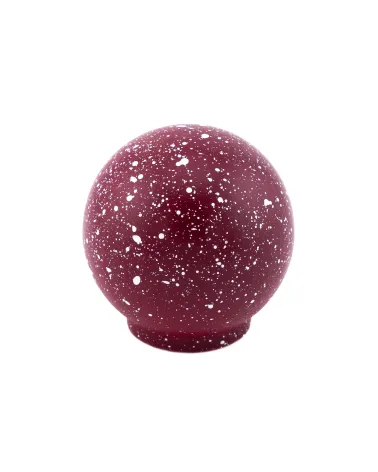 Beech wood furniture knob in wine red/white Mix designer handle