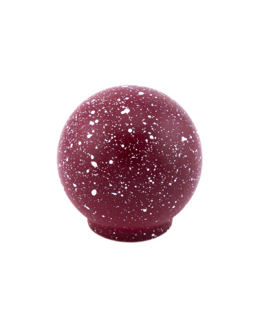 Beech wood furniture knob in wine red/white Mix designer handle