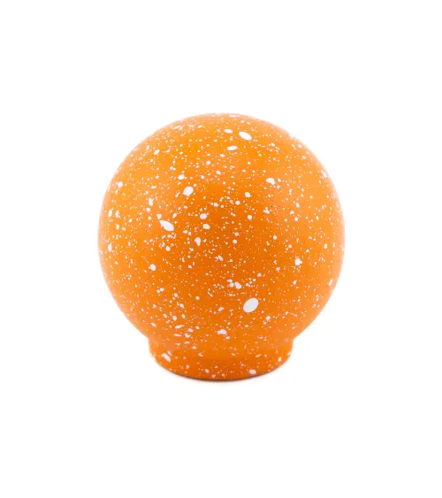 Beech wood furniture knob in orange/white Mix designer handle