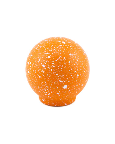 Beech wood furniture knob in orange/white Mix designer handle