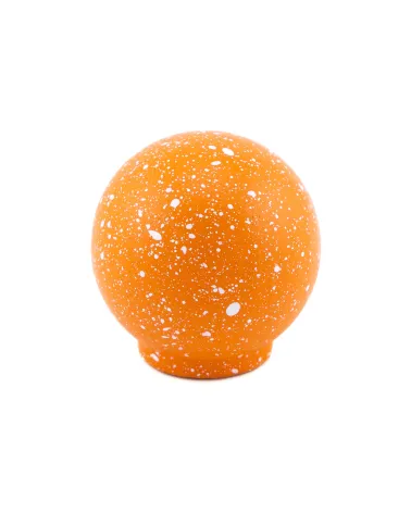 Beech wood furniture knob in orange/white Mix designer handle