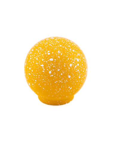 Beech wood furniture knob in yellow/white Mix designer handle