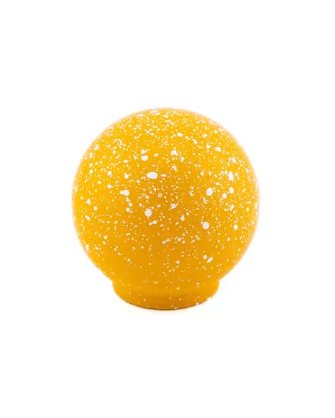 Beech wood furniture knob in yellow/white Mix designer handle
