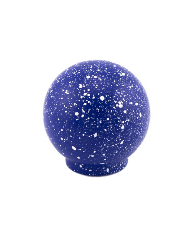 Beech wood furniture knob in dark blue/white Mix designer handle