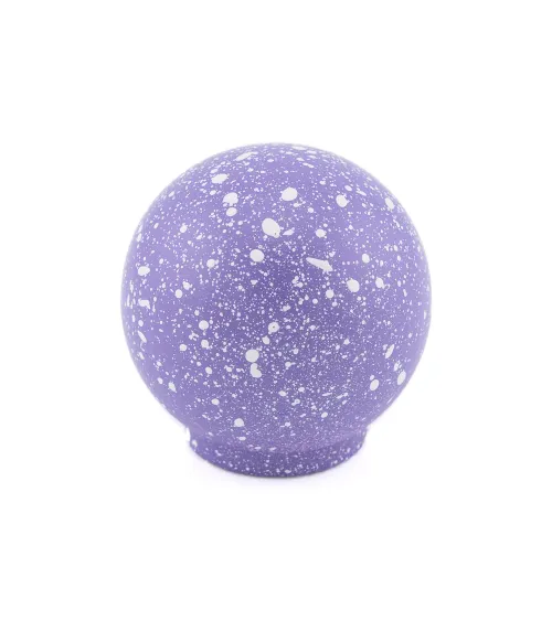 Beech wood furniture knob in lavender/white Mix designer handle