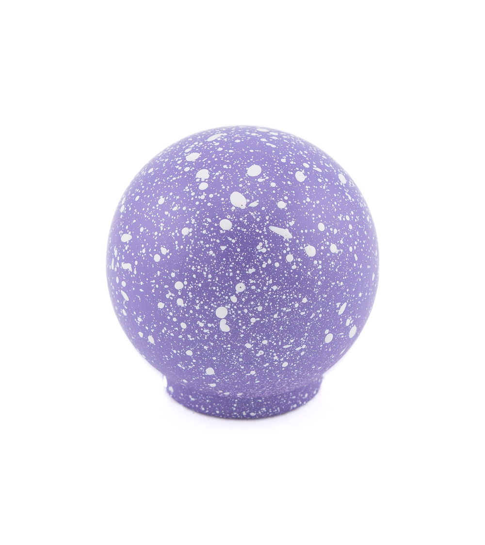 Beech wood furniture knob in lavender/white Mix designer handle