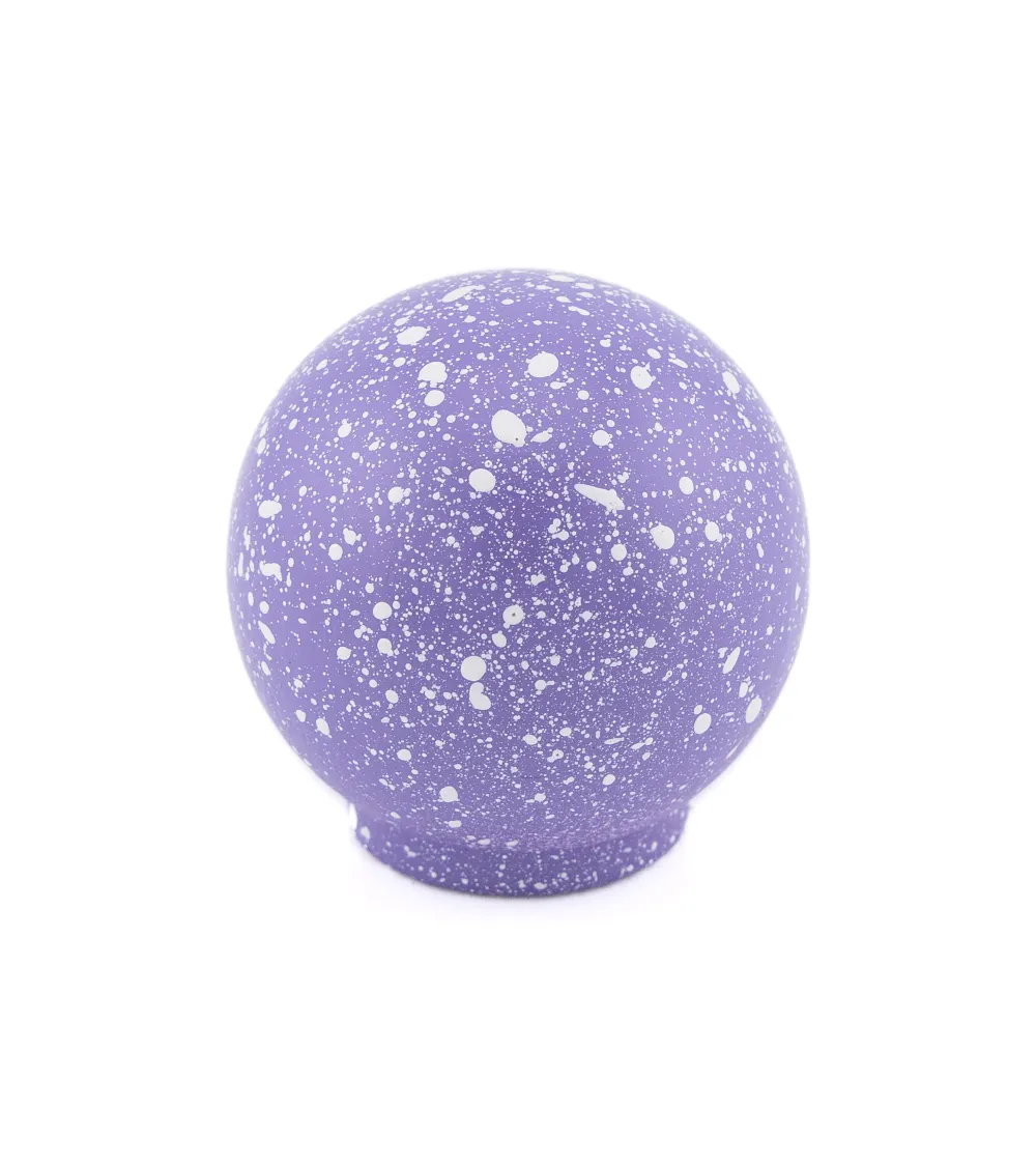 Beech wood furniture knob in lavender/white Mix designer handle