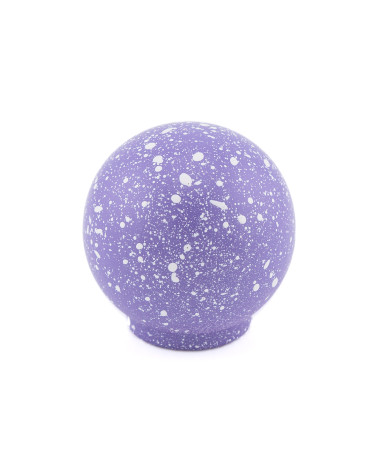 Beech wood furniture knob in lavender/white Mix designer handle