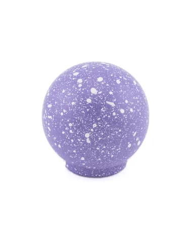 Beech wood furniture knob in lavender/white Mix designer handle