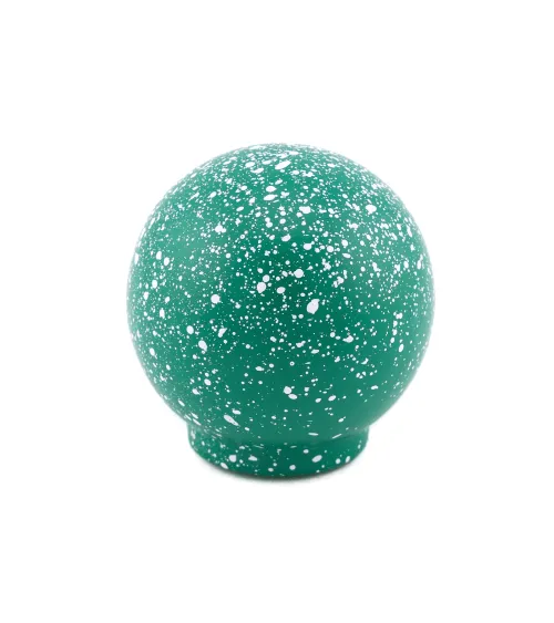 Beech wood furniture knob in green/white Mix designer handle