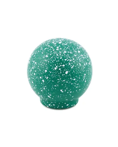 Beech wood furniture knob in green/white Mix designer handle