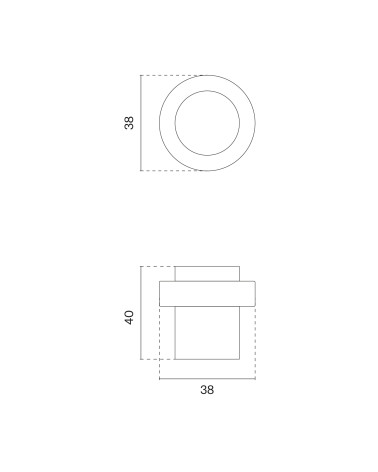 STOPPER 1721 door stop with dimensions