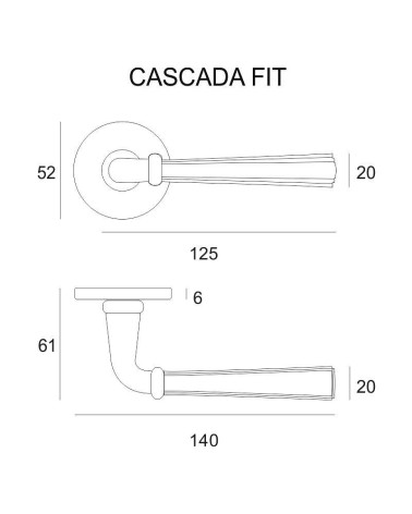 CASCADA Zamak Door Handles