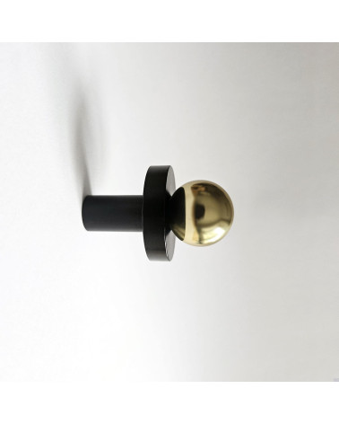 POLA Black and Gold Brass Wall Hook
