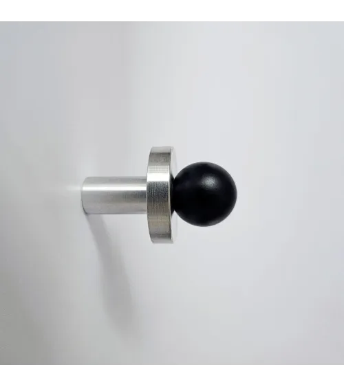 POLA Stainless Steel and Black Brass Wall Hook