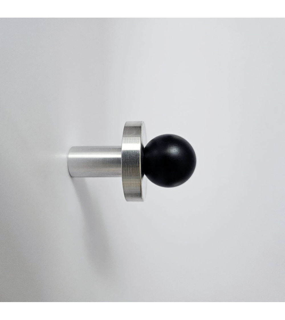 POLA Stainless Steel and Black Brass Wall Hook
