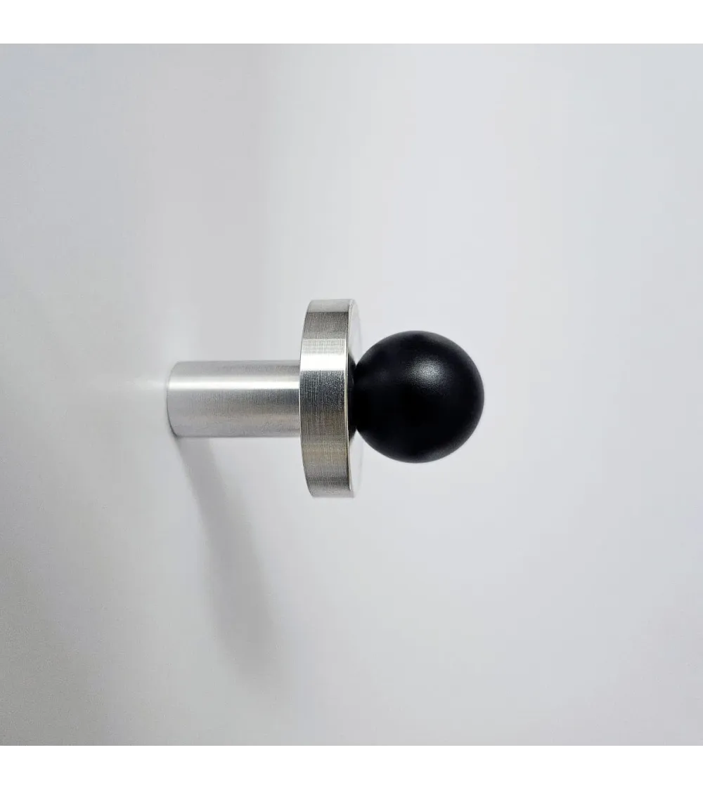 POLA Stainless Steel and Black Brass Wall Hook