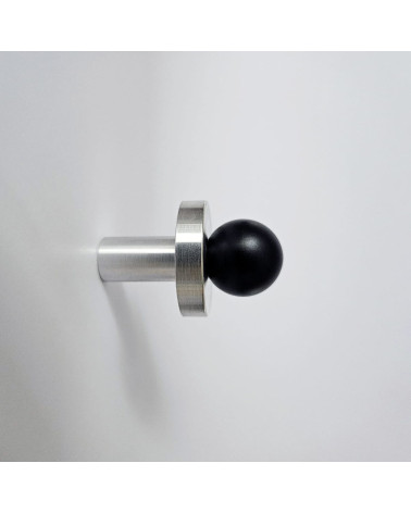 POLA Stainless Steel and Black Brass Wall Hook